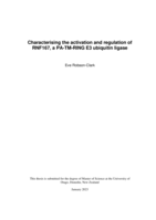 Characterising the activation and regulation of  RNF167, a PA-TM-RING E3 ubiquitin ligase