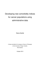 Developing new comorbidity indices for cancer populations using administrative data