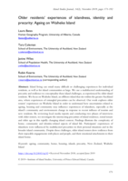 Older residents' experiences of islandness, identity and precarity: Ageing on Waiheke Island