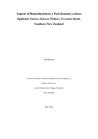 Aspects of Reproduction in a Post-Bonamia exitiosa Epidemic Ostrea chilensis Fishery, Foveaux Strait, Southern New Zealand
