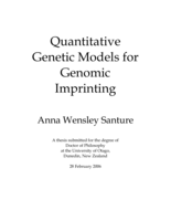 Quantitative genetic models for genomic imprinting