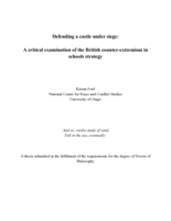 Defending a castle under siege:  A critical examination of the British counter-extremism in schools strategy
