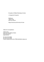 Perceptions of political marketing in Sweden: a comparative perspective