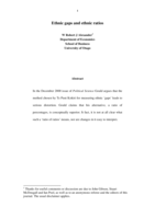 Ethnic gaps and ethnic ratios