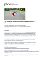 The Smokefree legislation is evidence-based, removing it is not