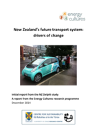 New Zealand’s future transport system: drivers of change. Initial report from the NZ Delphi study.
