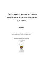 Translational approaches for the pharmacological management of the epilepsies