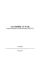 An Empire at War: Economic Disparities in the Roman Empire 260-275 CE