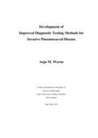 Development of improved diagnostic testing methods for invasive pneumococcal disease