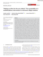 "Making an effort for the very elderly": The acceptability of a multidisciplinary intervention to retirement village residents