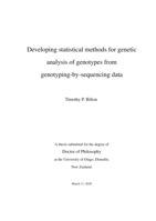 Developing statistical methods for genetic analysis of genotypes from genotyping-by-sequencing data