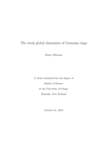 The weak global dimension of Gaussian rings