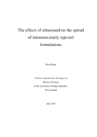 The effects of ultrasound on the spread of intramuscularly injected formulations