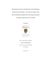 Deformation processes and rheology of the lithospheric mantle under Zealandia: a case study of samples from the Dun Mountain Ophiolite Belt and Otago ultramafic xenoliths, South Island, New Zealand