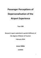 Passenger Perceptions of Depersonalisation of the Airport Experience