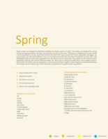 Spring Meal Plans