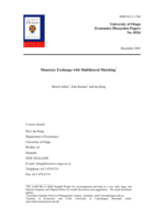 Monetary exchange with multilateral matching
