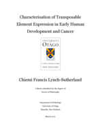 Characterisation of transposable element expression in early human development and cancer