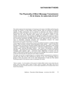 The physicality of Māori message transmission - Ko te tinana, he waka tuku kōrero