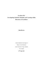 Excellent Me!  Investigating Scholastic Identities and Learning within Discourses of Excellence
