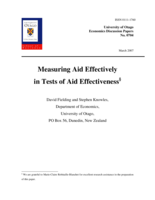Measuring aid effectively in tests of aid effectiveness