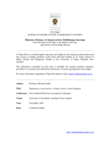 Beginning a conversation: writing a history about Mangaia