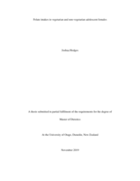 Folate intakes of vegetarian and non vegetarian adolescent females