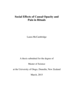 Social Effects of Causal Opacity and Pain in Rituals