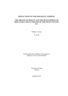 Reflections on the Enigmatic Goddess: The Origins of Hekate and the Development of her Character to the End of the Fifth Century B.C.