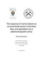 The response of marine diatoms to environmental drivers in the Ross Sea, and applications as a paleoceanographic proxy