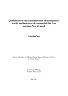 Quantification and characterisation of microplastics in wild and farm reared commercial fish from southern New Zealand