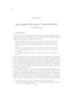 The Complex Meaning of Mental Disorder