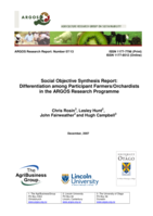 Social objective synthesis report: differentiation among participants farmers/orchardists in the ARGOS research programme
