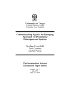 Communicating agents: an emerging approach for distributed heterogeneous systems