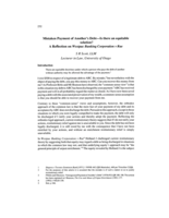 Mistaken Payment of Another’s Debt — Is There an Equitable Solution?: A Reflection on Westpac Banking Corporation v Raw