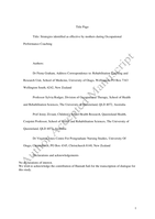 Strategies Identified as Effective by Mothers During Occupational Performance Coaching