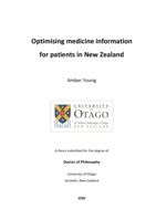 Optimising medicine information for patients in New Zealand