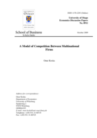 A Model of Competition Between Multinational Firms