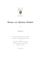 Essays on options market