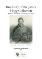 Inventory of the James Hogg Collection. Special Collections, University of Otago