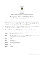 The Māori All Blacks and the Decentering of the White Subject: Hyperrace, Sport and the Cultural Logic of Late Capitalism