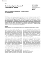Understanding the Needs of  Food-Allergic Adults