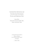 Learning Gene Interactions and Networks from Perturbation Screens and Expression Data