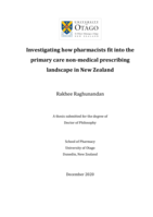Investigating how pharmacists fit into the primary care non-medical prescribing landscape in New Zealand