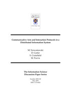 Communicative acts and interaction protocols in a distributed information system