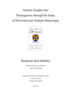 Genetic insights into neurogenesis through the study of periventricular nodular heterotopia