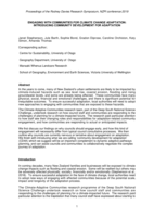 Engaging with communities for climate change adaptation: introducing Community Development for Adaptation