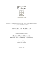 Influence of peripheral and stereoscopic vision on driving performance in a power wheelchair simulator
