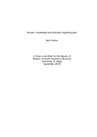 Nurses' knowledge and attitudes regarding pain