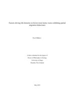 Factors driving life-histories in brown trout Salmo trutta exhibiting partial migration behaviours